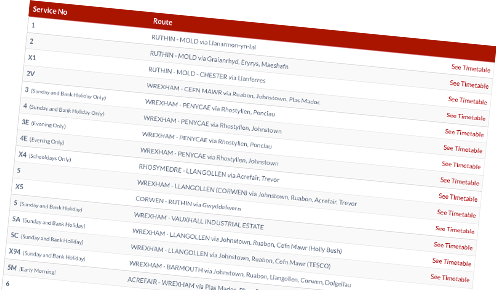 Timetable